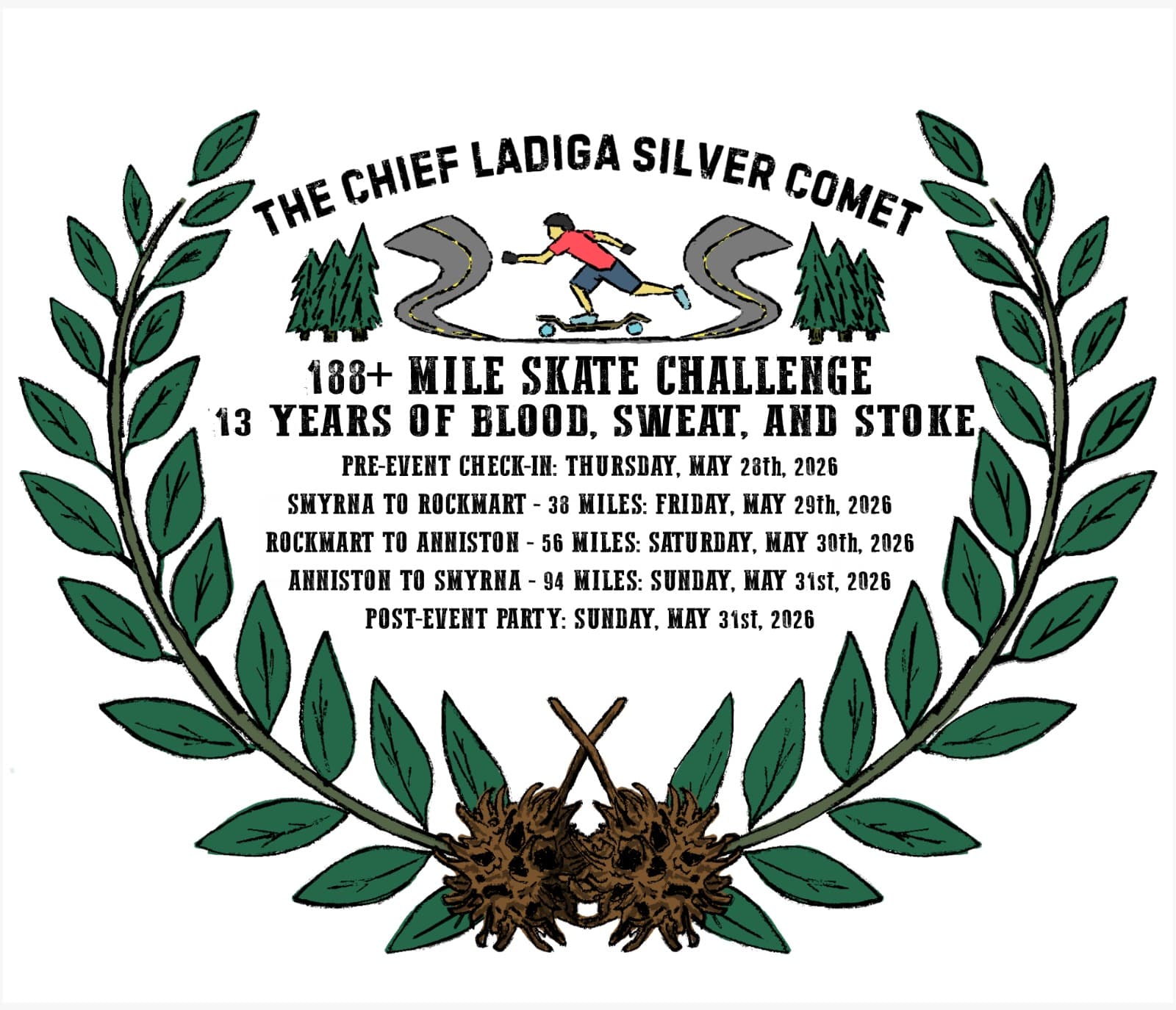 Information about time and dates for the event